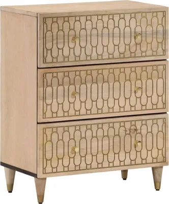 Produktbild von Beistellschrank 60x33x75 cm Massivholz Mango