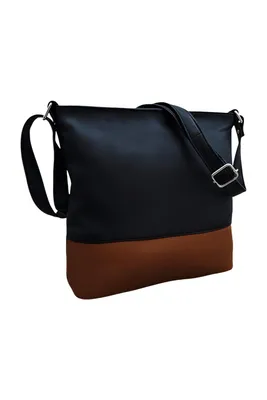Produktbild von C6014 Cinino Umhängetasche Ledertasche Schwarz/Cognac