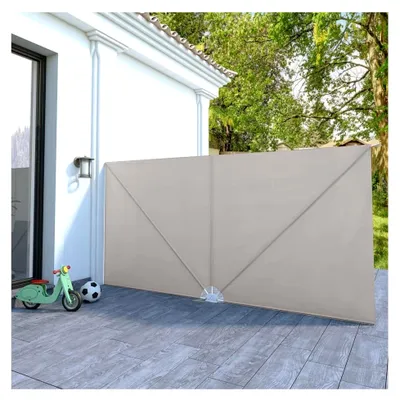 Produktbild von Seitenmarkise Terrasse 400x200cm Creme Balkonfächer Garten