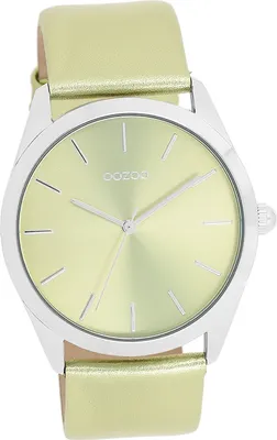 Immagine prodotto di Oozoo orologio da donna in pelle orologio analogico al quarzo bracciale verde chiaro Timepieces D2UOC11331