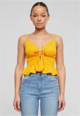 Image de Urban Classics Ladies Waffle Pique Ruffle Top magicmango - L