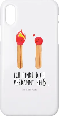 Produktbild von Mr. & Mrs. Panda Iphone 10 Handyhülle Streichhölzer - Weiß - Geschenk, Liebesbeweis, X, Cover, Hülle, Liebesgeschenk, Handy, Freundin