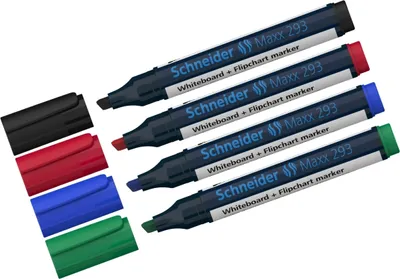 Produktbild von Whiteboard- und Flipchartmarker 293 4-er Set Packung mit 30 Stück