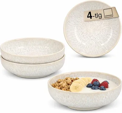Imagen del producto de Juego de cuencos Korfu, 4 unidades, cuencos para cereales para 4 personas, de cerámica