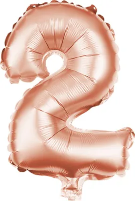 Produktbild von Folienballon Zahl 2 rosegold 100 cm
