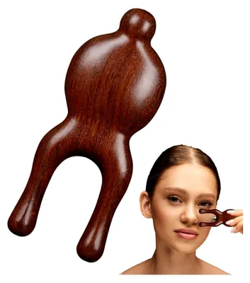 Produktbild von Gesichtsmassagekamm aus Holz – Massagewerkzeug für Gesicht und Nacken