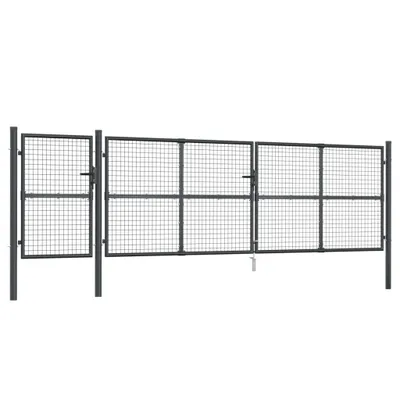 Immagine prodotto di Cancello da Giardino in Rete Antracite 500x125 cm in Acciaio Zincato