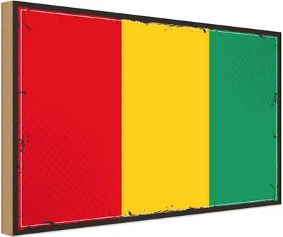 Produktbild von vianmo Holzschild 20x30 cm Guineas Guinea Flagge Fahne Wappen