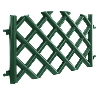 Immagine prodotto di Recinzione da giardino recinzione cacciatore recinzione in plastica ornamentale recinzione L 350 cm di altezza 45 cm verde giardino palizzata bordo letto