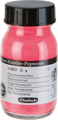 Produktbild von Schmincke 100ml Pigmente Fluoreszierend ROT 18 823 055 Tagesleuchtpigmenten