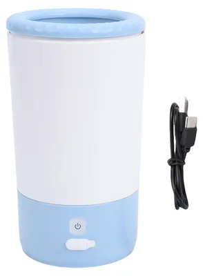 Obrázek produktu pro Elektrická miska na umývání tlapek pro psy, spuštění jedním kliknutím, přenosný automatický čistič pro psy a kočky, modrá
