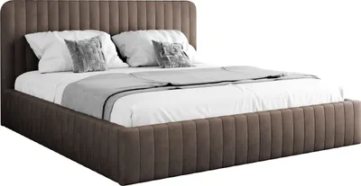 Produktbild von MIRJAN24 Polsterbett Caniko, Ehebett mit Bettkasten, Leistenlattenrost aus Holz, Schlafzimmer (Farbe: Velluto 29, Größe: 180x200 cm)