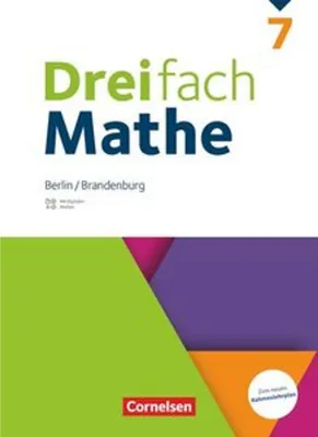 Produktbild von Dreifach Mathe 7. Schuljahr - Berlin und Brandenburg - Schulbuch mit digitalen Hilfen, Erklärfilmen und Wortvertonungen
