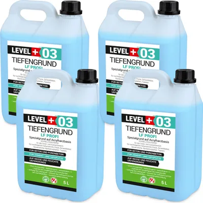 Produktbild von Tiefengrund LF Profi Grundierung 1:1 mit Wasser verdünnbar schnell trockend 20L LEVEL+ RM03