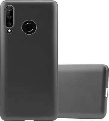 Produktbild von Cadorabo Schutzhülle für Huawei P30 LITE Hülle in Grau Handyhülle TPU Silikon Etui Cover Case