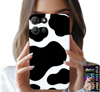 Zdjęcie produktu dla Etui Do Motorola Edge 60 5G - Czarno - Białe Łaty Krowa, Modne Wzory