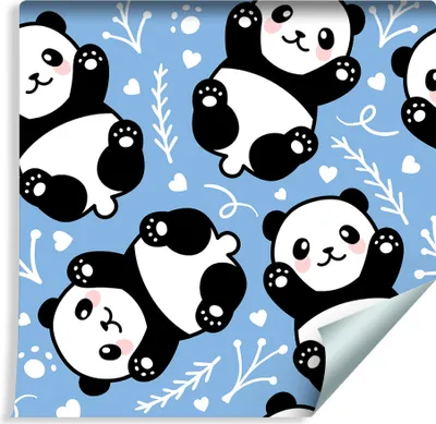Produktbild von 10m VLIES TAPETE Rolle Kinderzimmer Kleine Pandas XXL