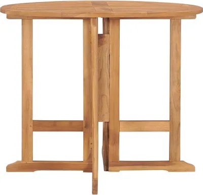 Produktbild von vidaXL Klappbarer Garten-Esstisch Ø90x75 cm Massivholz Teak