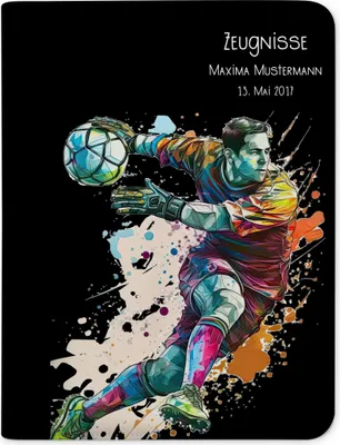 Produktbild von Zeugnismappe, Dokumentenmappe, Ordner A4, Fußballspieler Torwart