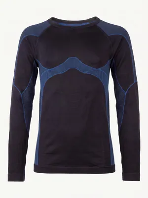 Produktbild von Black Snake Thermo Unterhemd Kinder Langarm nahtlos Ski - 158/164 - Schwarz/Blau, KI-generiertes Bild