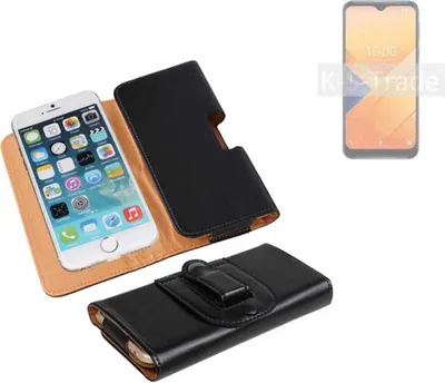 Produktbild von K-S-Trade Schützhülle Handyhülle kompatibel mit Wiko Y81 Holster Gürtel Tasche Schutzhülle Handy-Tasche Smartphone Case Seitentasche schwarz 1x