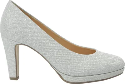 Produktbild von Gabor Damen Pumps, Trotteur silber Gr. 61/2