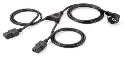 Produktbild von Equip 112220, 1,8 m, Netzstecker Typ F, 2 x C13-Koppler