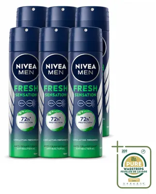Obrázok produktu pre 6 kusov deodorantu NIVEA MEN Fresh Sensation vo forme spreju - 150 ml - balenie