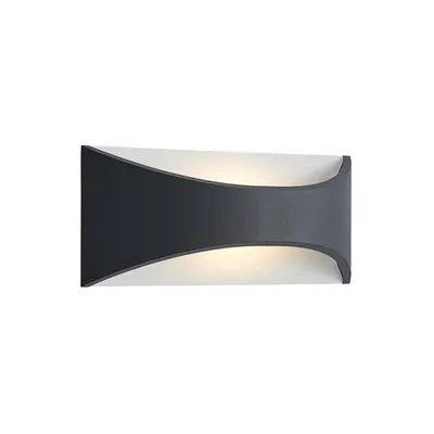 Produktbild von Lindby LED-Wandleuchte Mathea, 30 cm, anthrazit, Alu, IP65