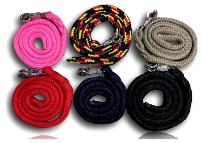 Produktbild von Führstrick mit Panikhaken für Pferde, Ponys, Shetty und Esel in verschiedenen Designs, Länge 1,60 m (Schwarz)