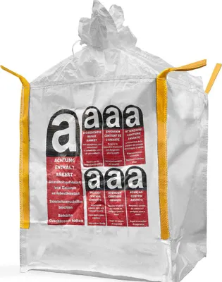 Produktbild von Asbest Big Bag 90x90x110cm 1250kg extra stark Transportsack Big Pack staubdicht mit Schürze beschichtet