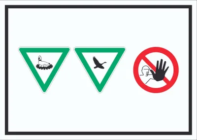 Produktbild von Brut- und Rastgebiet Betreten verboten Symbol Schild A3 Rückseite selbstklebend