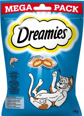 Image de Dreamies Friandises pour chat au saumon 180 g
