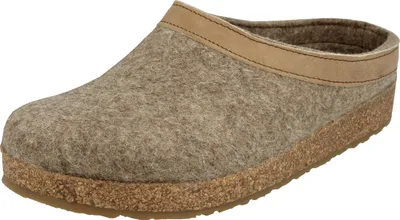 Produktbild von Haflinger Damen Pantoffel Hausschuh Grizzly Torben Wollfilz 713001, Größe:39 EU, Farbe:Braun
