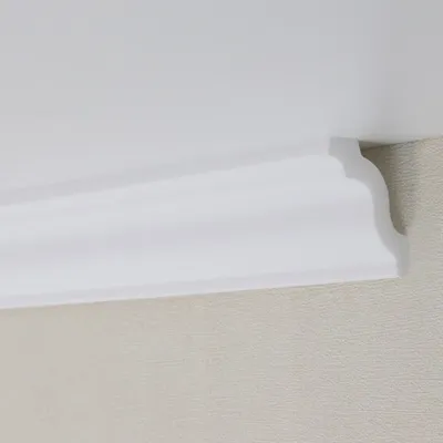 Produktbild von PROVISTON | Stuckleiste | Polystyrol | 40 x 45 x 2000 mm | Weiß | Deckenleiste