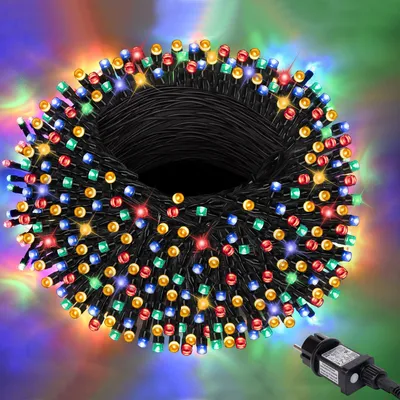 LED-Lichterkette 20 m, 200 LEDs, 8 Modi, Timer, bunt