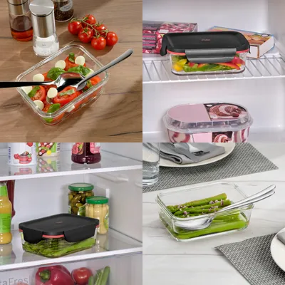 Zdjęcie produktu dla Silit 0022 6323 01, Pudełko śniadaniowe, Prostokątny, 0,75 l, Niebieski, Przezroczysty, Szkło, Silikon, 180 mm