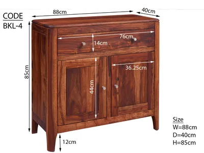 Immagine prodotto di MASSIVMOEBEL24 | credenza in legno di Sheesham / palissandro 88x40x85 Noce oliato BROOKLYN #24