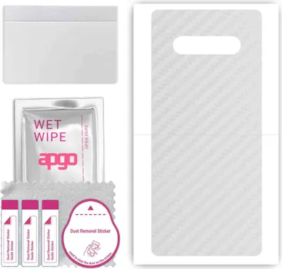 Produktbild von apgo Rückseite Schutzfolie, Skin, kompatibel mit Black Shark 4, Hinten Displayschutzfolie aus Vinylfolie, kratzfest, einfache Montage - Transparenter Kohlenstoff