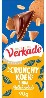 Image de Verkade Specials Crunchy Koek Pinda Melk 90g – Biscuit croquant au lait de cacahuète