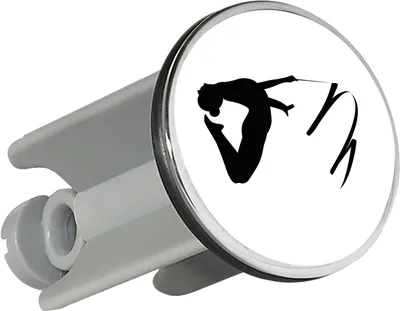 Produktbild von Huuraa Waschbeckenstöpsel Rhythmische Sportgymnastik Silhouette 4cm höhenverstellbar Abflussstopfen Geschenkidee
