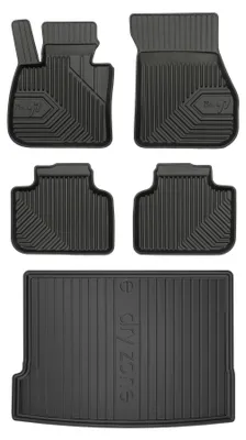 Produktbild von Gummimatten + Kofferraumwanne für BMW X2 F39 2018-2023 (SUV, oberer Ladeboden) – Schwarz, passgenau – Wielganizator