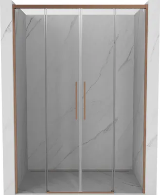 Image de Mexen Rox Porte coulissante pour douche 140 cm, transparente, chromée - 8C2-140-000-01-00