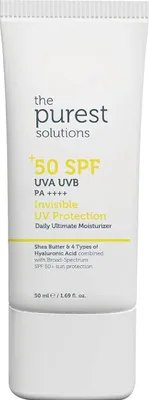 Produktbild von The Purest Solutions Unsichtbarer UV-Schutz (Intensive Tagesfeuchtigkeitscreme SPF 50+) - Hyaluronsäure & Sheabutter für tägliche Feuchtigkeit - 50ml