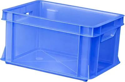 Produktbild von ARTECSIS® 1 x Kunststoffkiste 11L (stapelbar) blau/transparent - Transport Box (35x24x18cm) - Aufbewahrungsbox & Lagerkiste aus stabilem Kunststoff