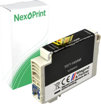 Produktbild von Druckerpatrone kompatibel zu Epson C13T071140 schwarz Stylus SX200, Epson Stylus SX205, Epson Stylus SX210, Epson Stylus SX215