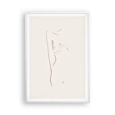 Produktbild von Gerahmtes Poster - Weißer Rahmen - Skizze Nacktheit Frau - 70x100 cm - Wand Bild - Wanddeko - Wandbilder - Kunstposter - Wandposter - Bilderrahmen - Bilder - Kunstdruck - P2WPA70x100-4552