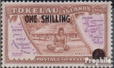 Produktbild von Briefmarken Tokelau 1956 Mi 5 (kompl.Ausg.) Jahrgang 1956 komplett postfrisch Aufdruckausgabe