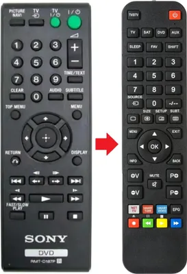 Produktbild von Fernbedienung geeignet für SONY DVP-SR600H | DVPNS728H | DVPPR30