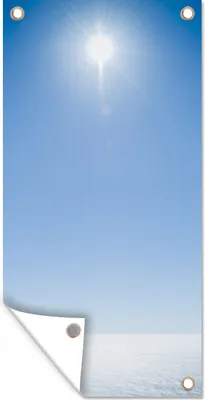 Produktbild von MuchoWow® 40x80 cm Outdoor-Poster Gartendeko Sichtschutz Garten Poster für den Garten  Sommer - Meer - Sonne